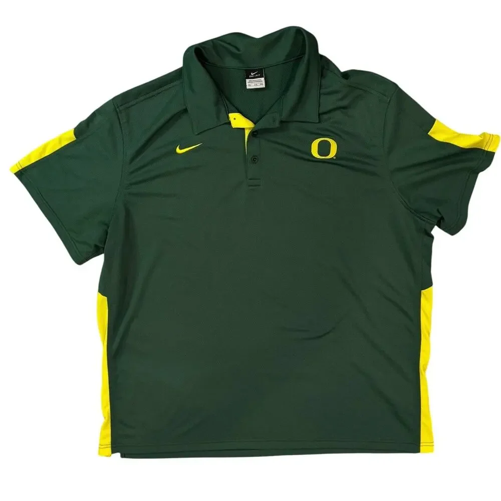Nike Dri-FIT Oregon Ducks Polo Green Men's 2XL - Picture 1 of 7